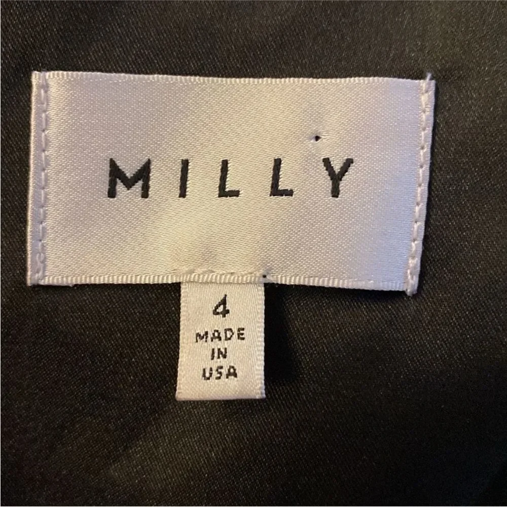 Milly Elegant Black and White Patterned Dress, US4 - Picture 11 of 12